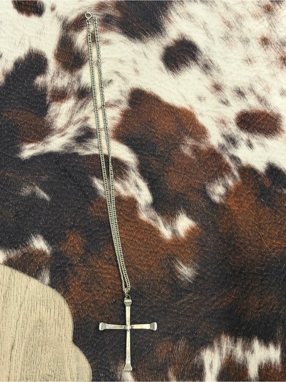 Silver Cross Pendant Necklace - Classic Silver Tone